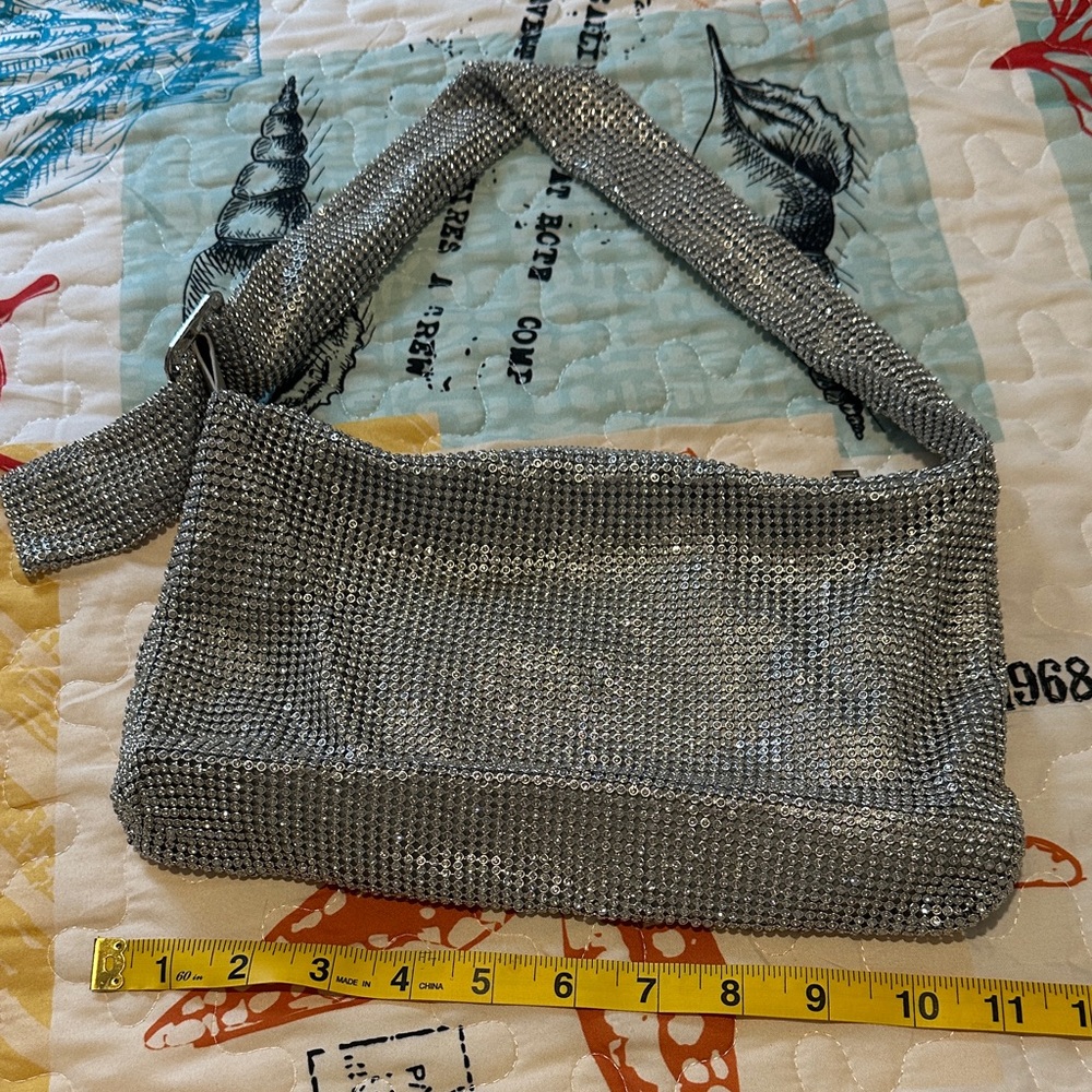 Silver Rhinestone Women Bag